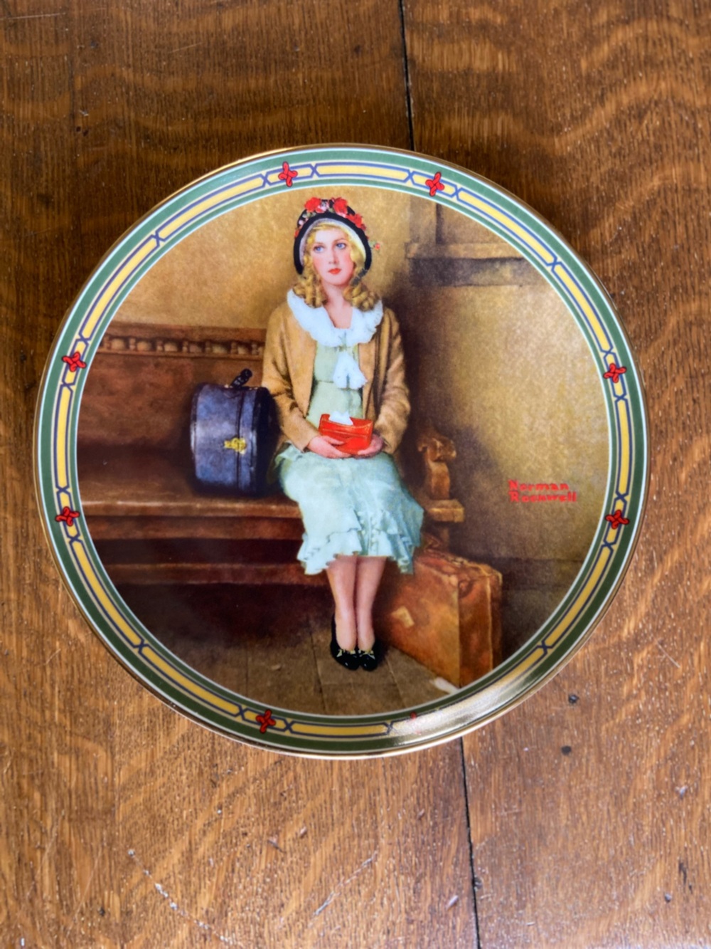 1980s Norman Rockwell Decorative Ltd Ed Plate Numbered First Issue 1940s Decor